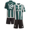 Camisola + Calções Manchester United Casemiro 18 Criança Equipamento 2ª 23/24